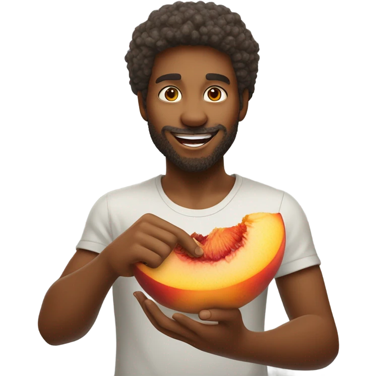 Eat peach emoji