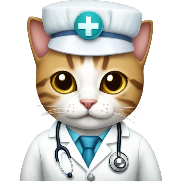 doctor cat wearing a kippah emoji