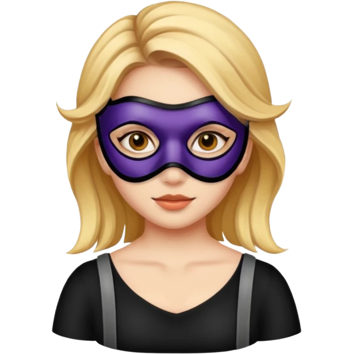 A girl with a mask emoji