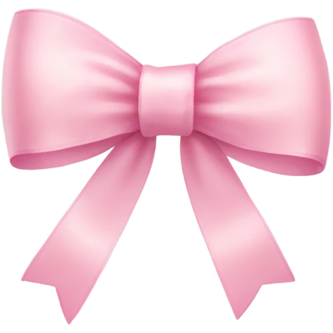 light pink ribbon bow emoji