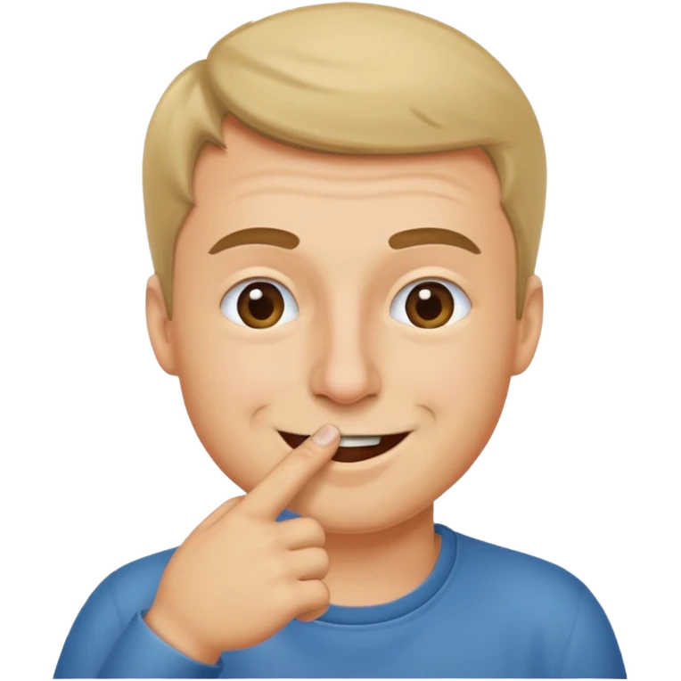 Create an emoji that is picking his nose make it a circle emoji  emoji