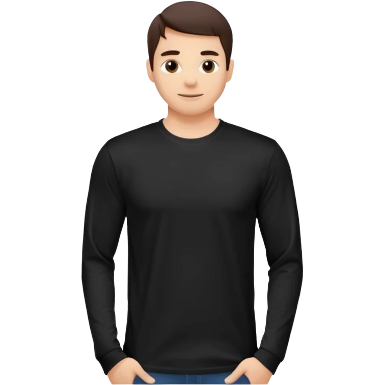 minimalist long-sleeve t-shirt, no logo emoji