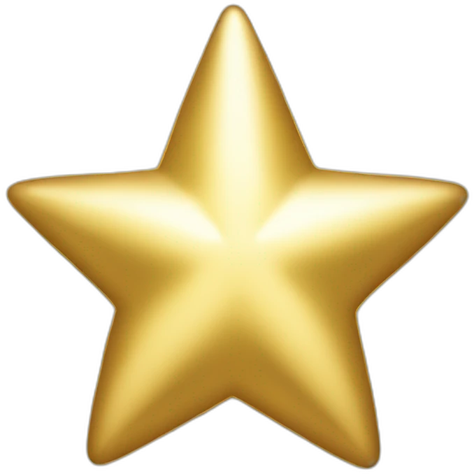 shining gold star christmas emoji