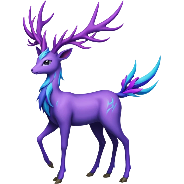 Pokemon legendary cian and purple  xerneas emoji