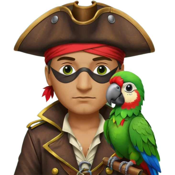 pirate and parrot emoji