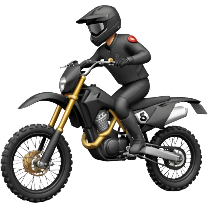 Moto cross noire emoji