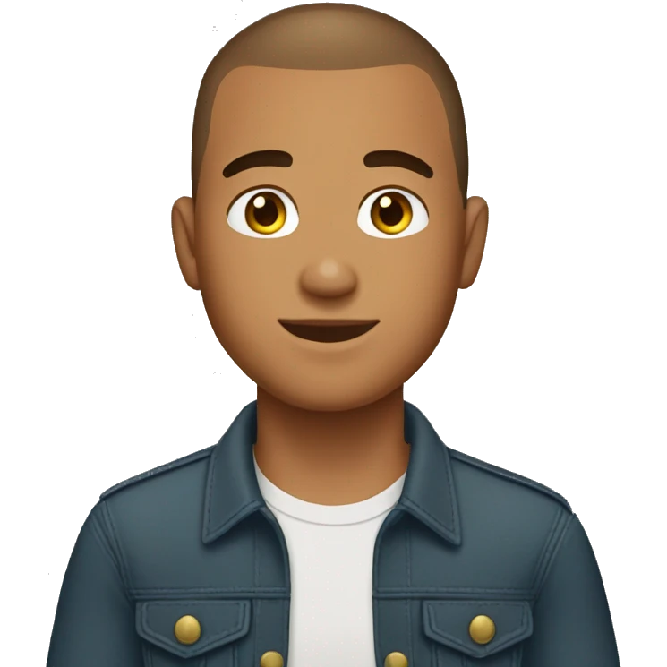 brown buzzcut haired, 25 years old tanned boy emoji