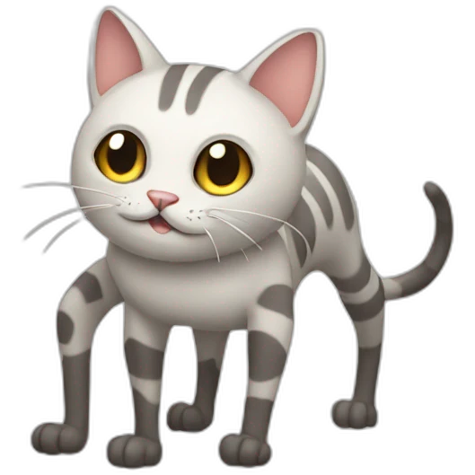 Cat with 8 legs emoji