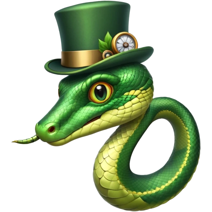 snake with a tophat and a monocle emoji