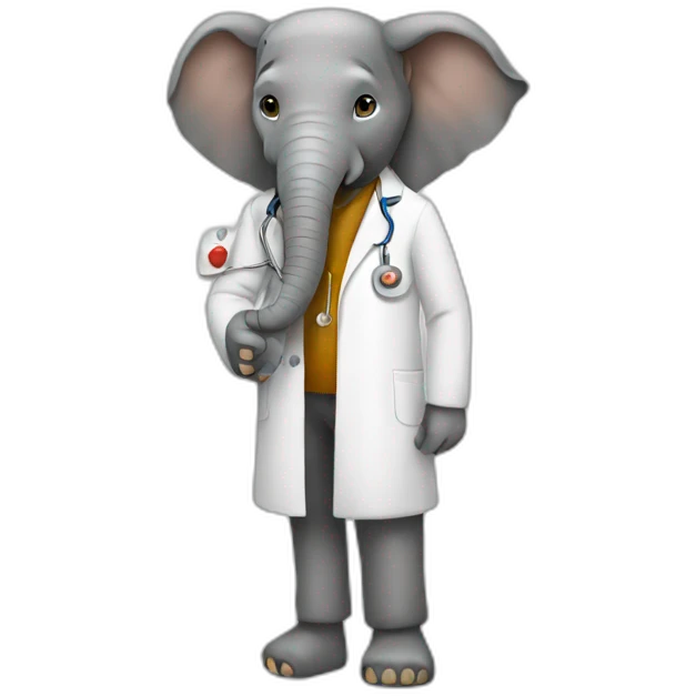 Elephant doctor emoji
