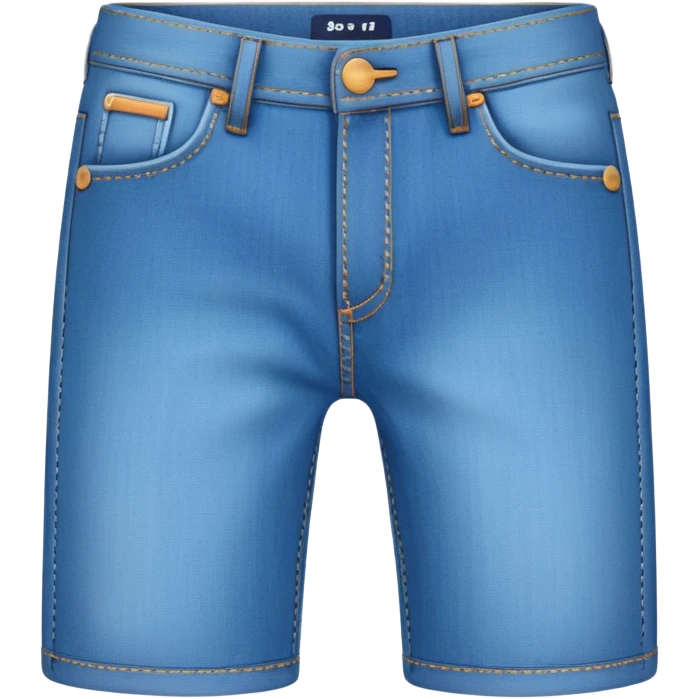 A 3D cartoon sky-blue denim jeans with pockets and stitching details, casual slim fit, clean isolated background, Memoji-style. emoji