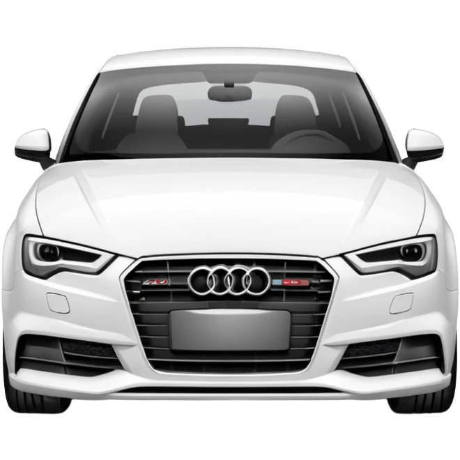 white Audi S3 8V front view detailed headlights emoji