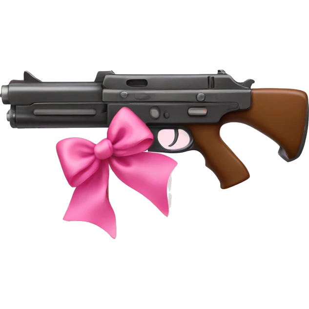 Gun with pink bow emoji