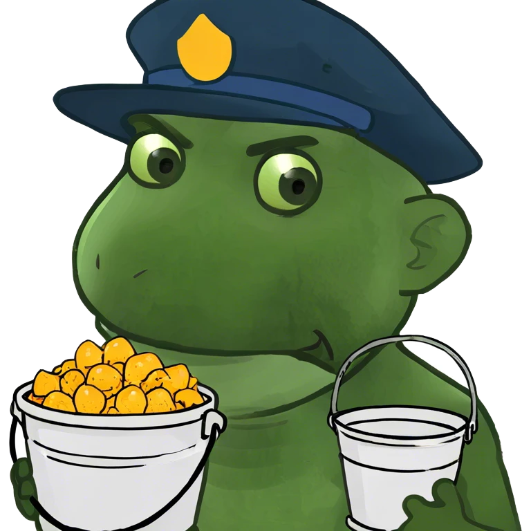 men with bucket on hand emoji
