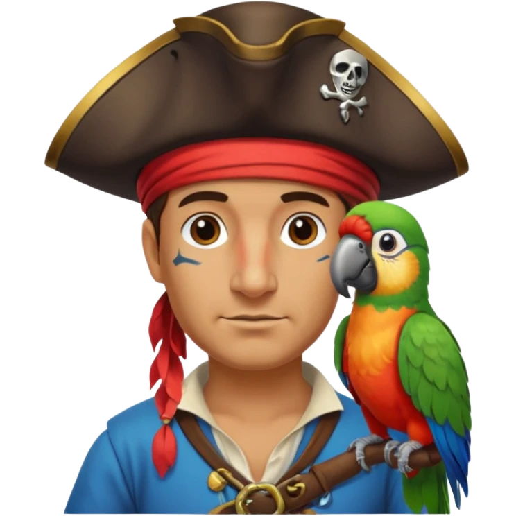 pirate and parrot emoji