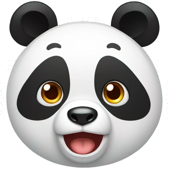 A shocked panda emoji