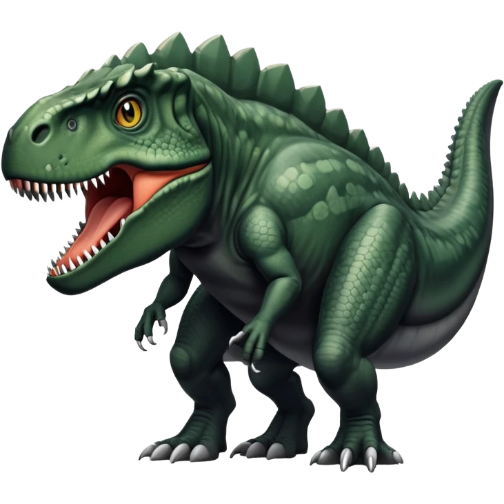 Fully black giganotosaurus emoji