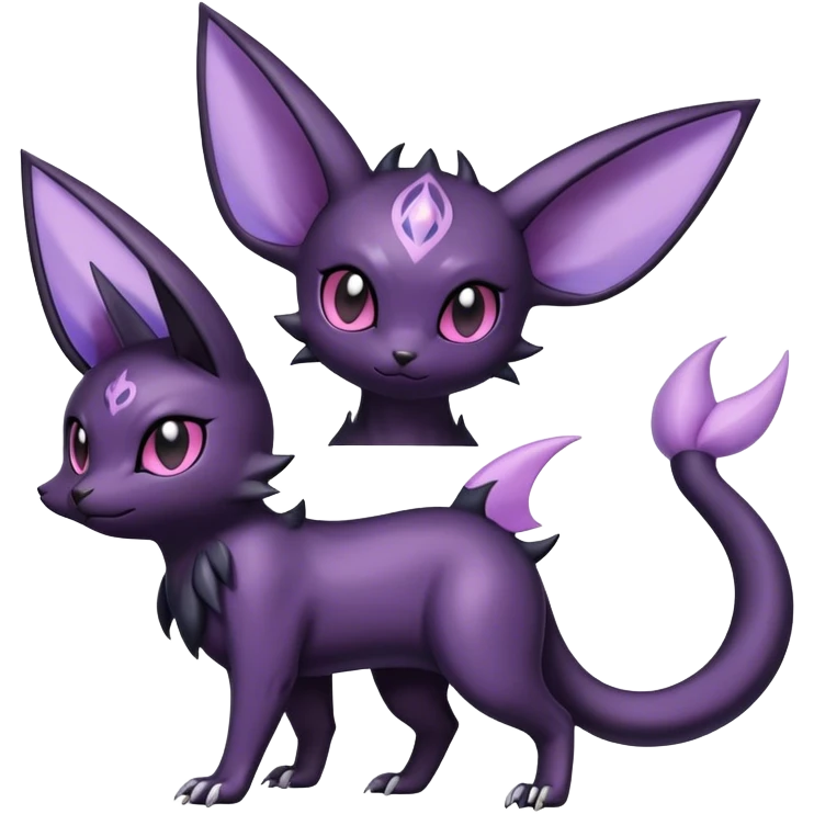 Shiny Dark Noibat-Espeon-Umbreon-Nidorino-fusion-hybrid full body emoji