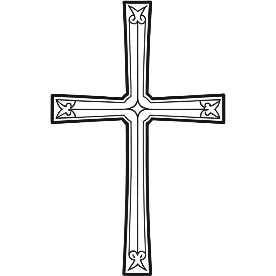 Cross standing above evil  emoji
