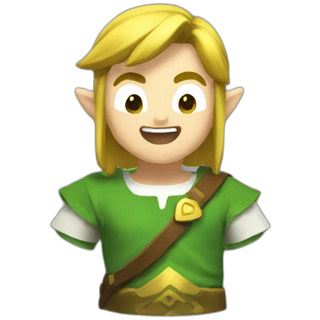 zelda link laughing emoji