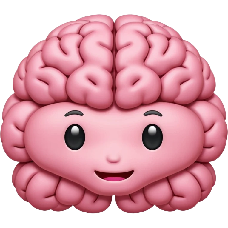 cute brain emoji