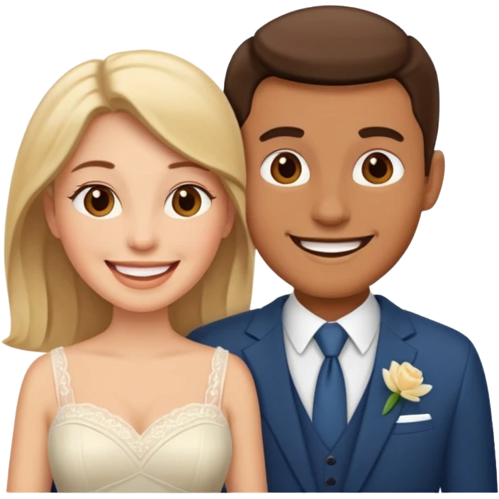 Married couple male and female emoji