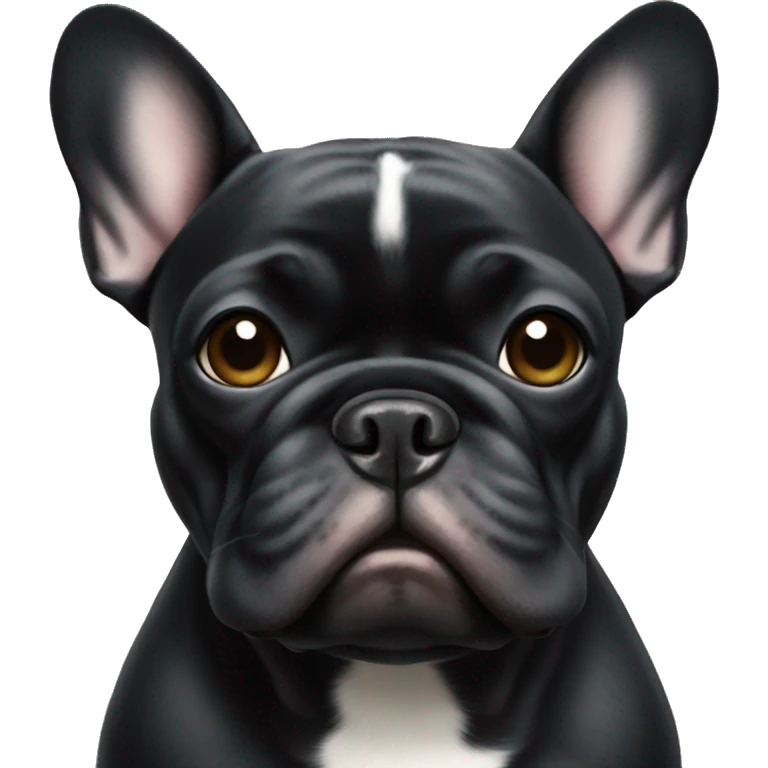 Black French bulldog  emoji