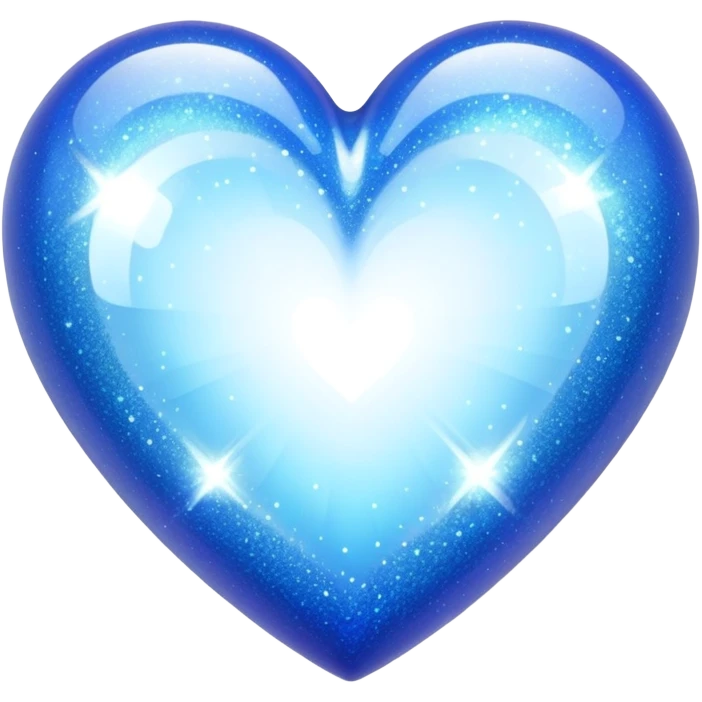 Blue sparkly heart emoji