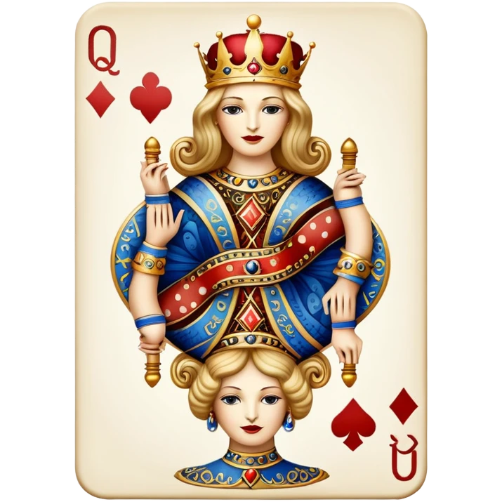 queen of clubs playing card emoji