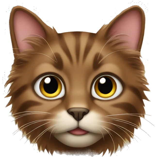brown fluffy cat  emoji