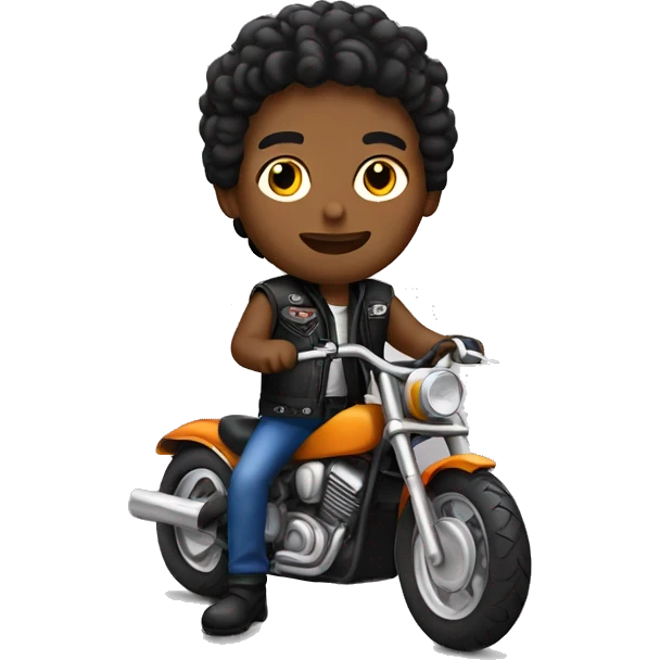 Motorbiker boy emoji