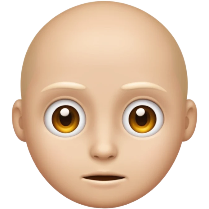 emoji with *NO* eyebrows staring into your soul  emoji