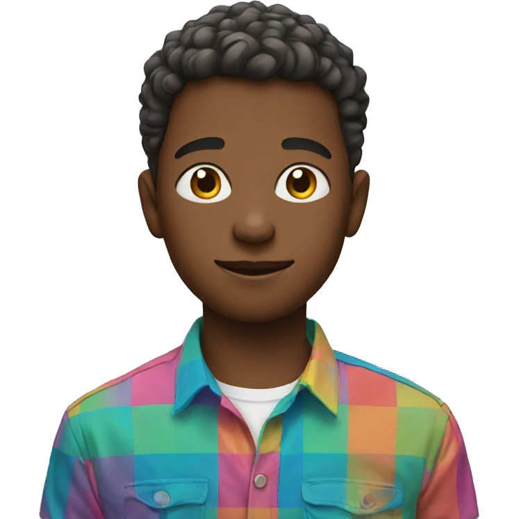 boy in colorful shirts emoji