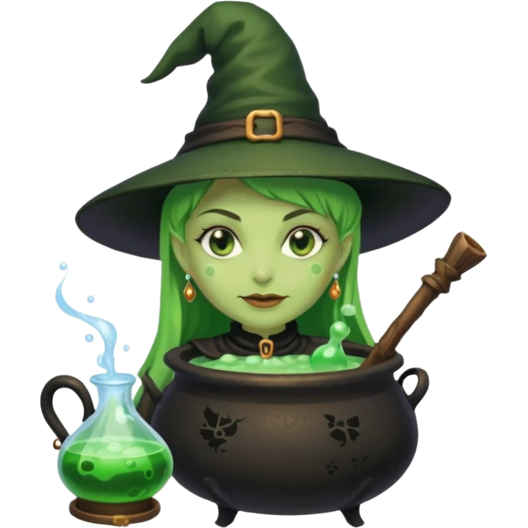 green witch cooking potion emoji