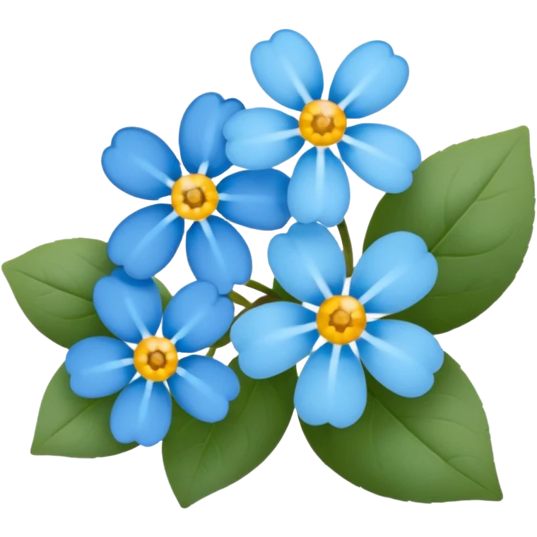 light blue Forget-me-nots emoji