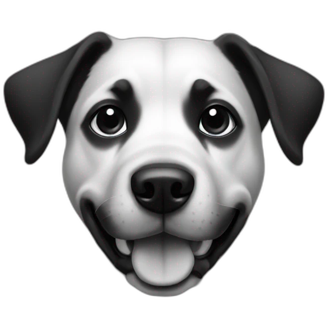 dog-black-white emoji