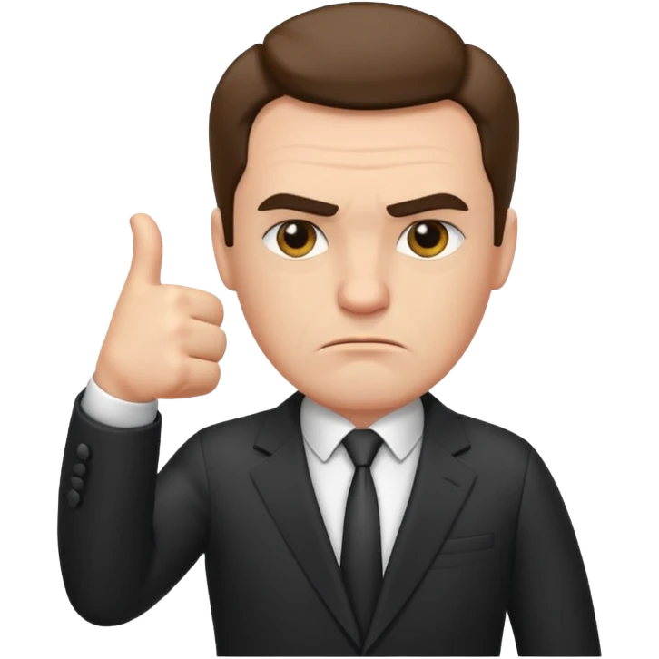 boss giving a thumbs down emoji