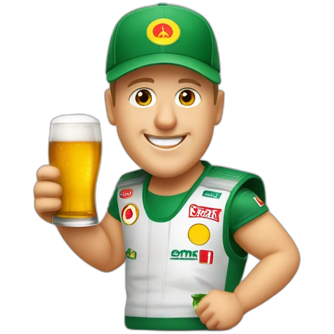 Michael Schumacher avec une biere emoji
