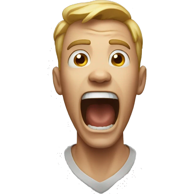 a man going screaming emoji