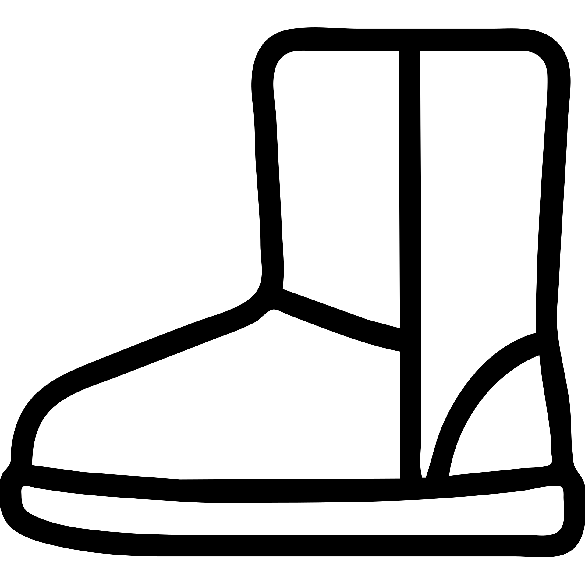 an UGG boot, minimal outline icon, simple lines, no fill emoji