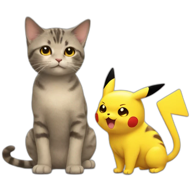 A Cat Meets Pikachu emoji