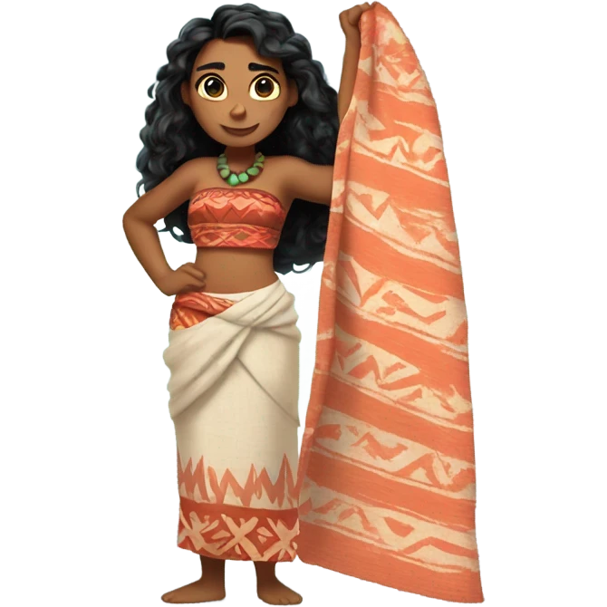 Moana with a long sarong  emoji