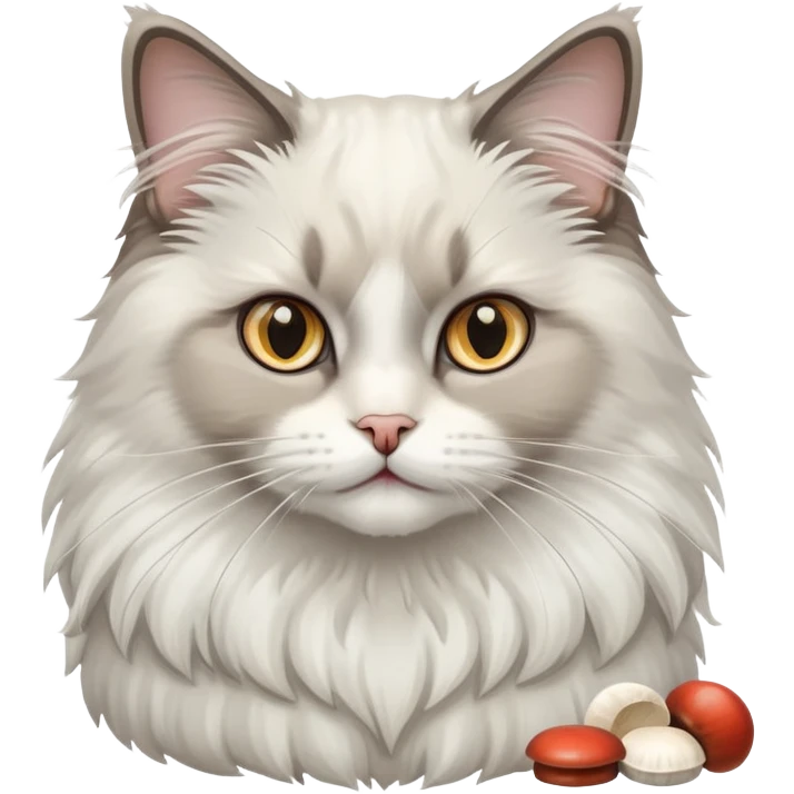 One ragdoll cat selling mushrooms pills emoji