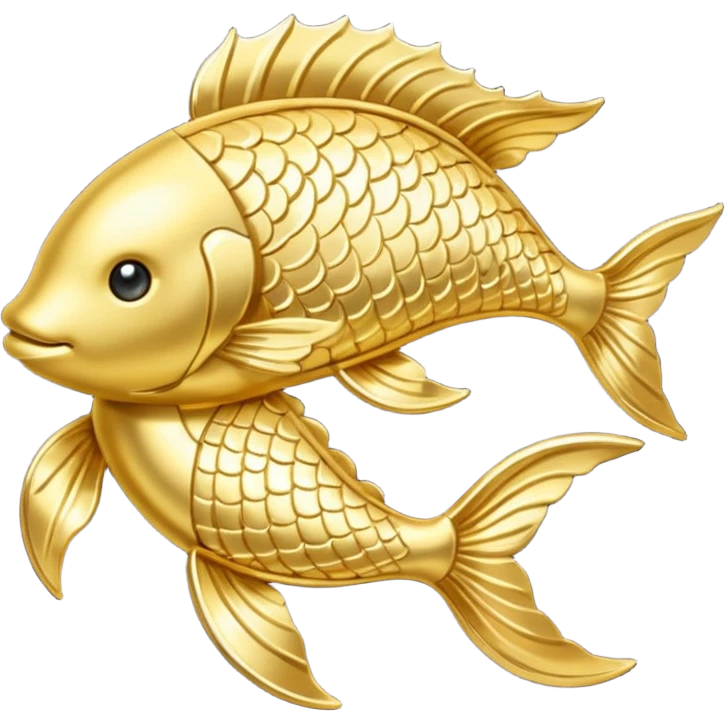 Gold Pisces symbol emoji
