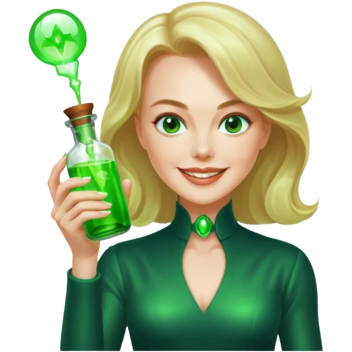 Nicole Kidman making green glowing potion  emoji