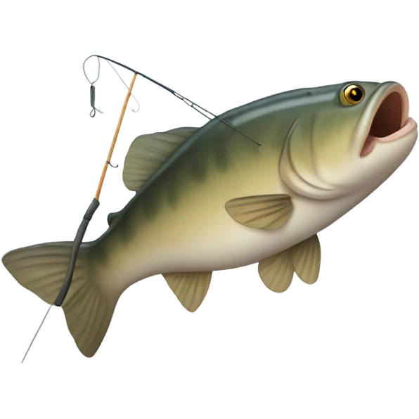 Catfish holding fishing rod emoji
