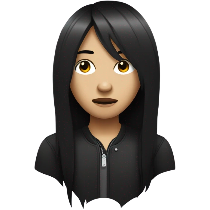 person with emo hair  emoji