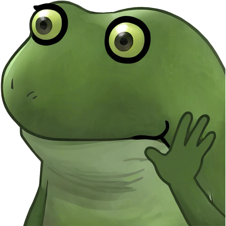 bufo wearing a mask emoji