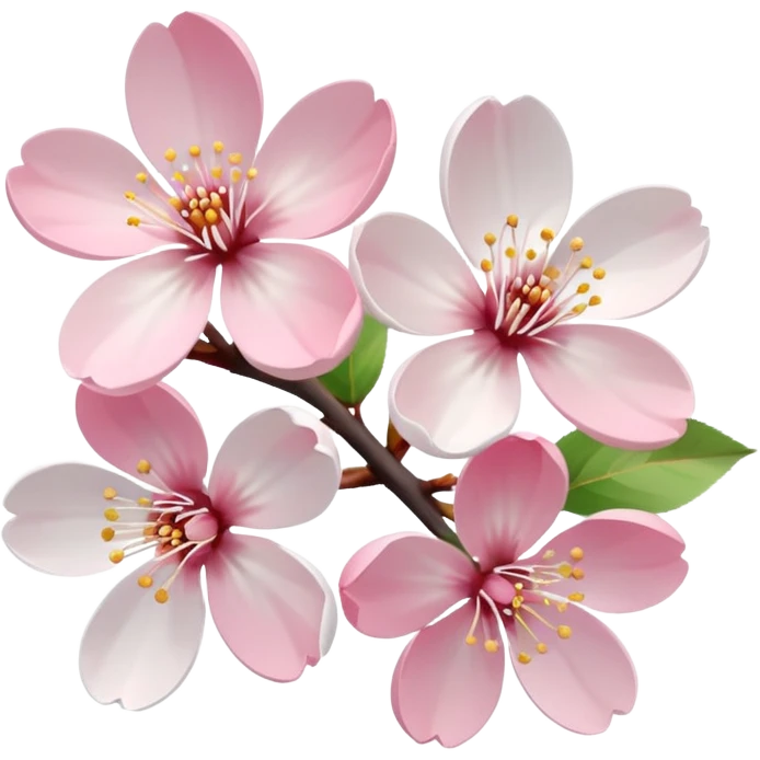 Cute pastel pink and white Cherry blossom Cherries emoji