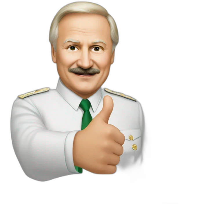 lukashenko thumb up big scale emoji